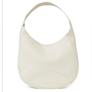 Bruno Magli Celeste Mini Hobo Bag Cream Classic small hobo bag. Pebbled leather